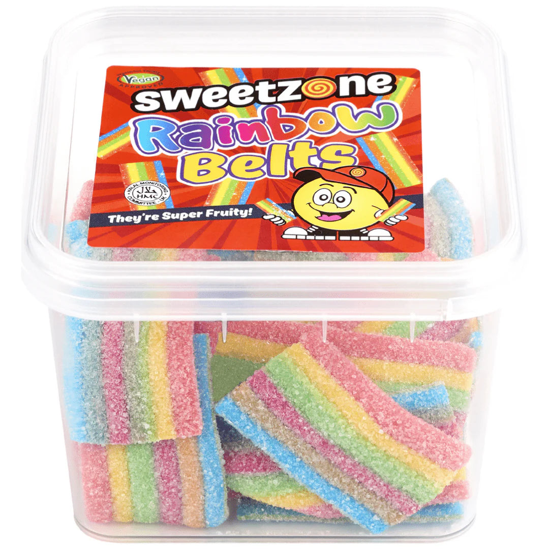 Sweetzone Mini Tubs Rainbow Belts (24x170g) – Wholesale Sweets