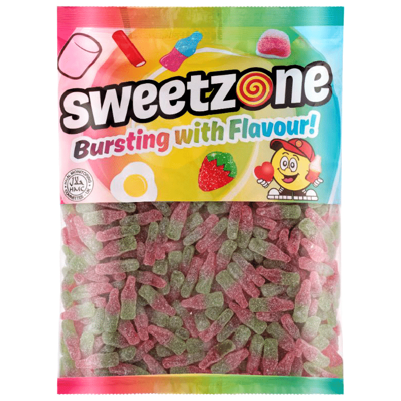 Sweetzone Bag Fizzy Watermelon Bottles (1kg) – Wholesale Sweets